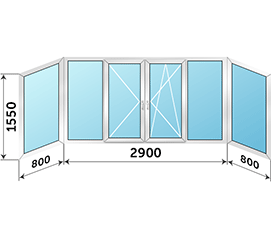 Теплое окно на лоджию Veka 4500x1550