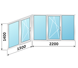 Теплое окно на лоджию Rehau 3500x1400